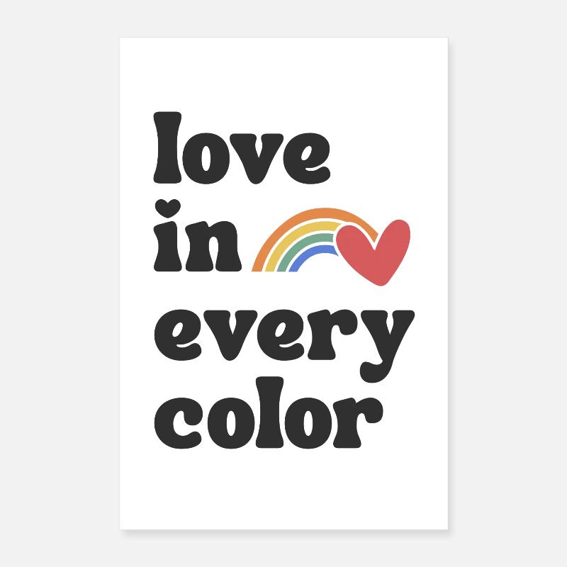 L’amour dans chaque Color Pride Poster 40 x 60 cm
