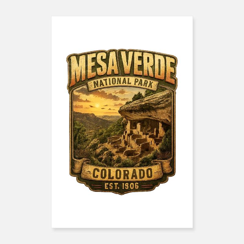 Embale du parc national de Mesa Verde Poster 40 x 60 cm