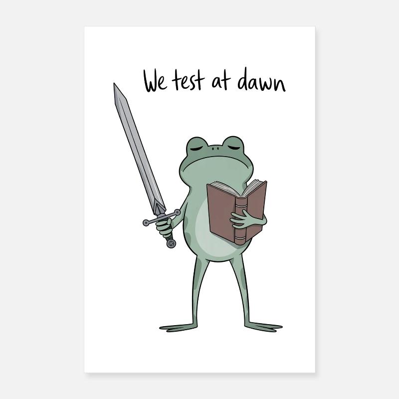 Dawn Duel Frog: Schwert & Buch Poster 40x60 cm