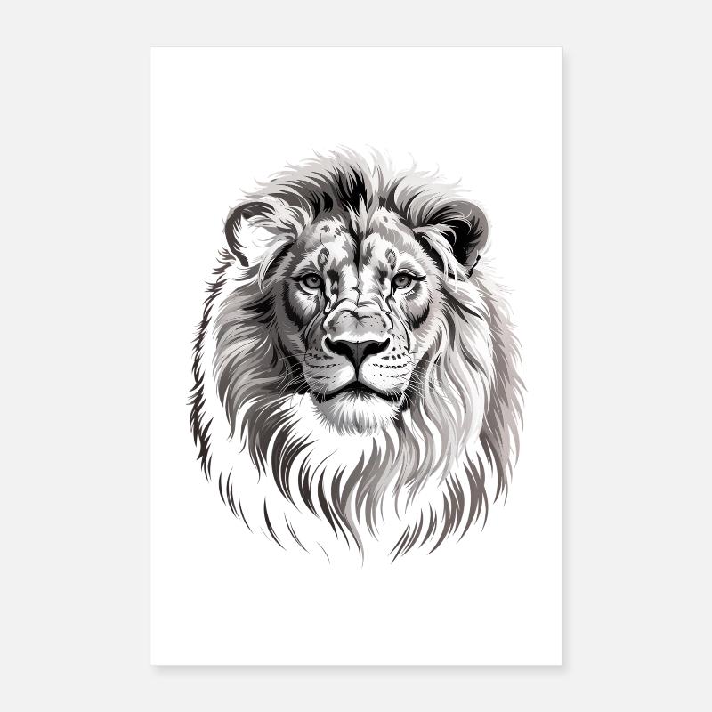 Lion's Head Poster 16" x 24" (40x60 cm)