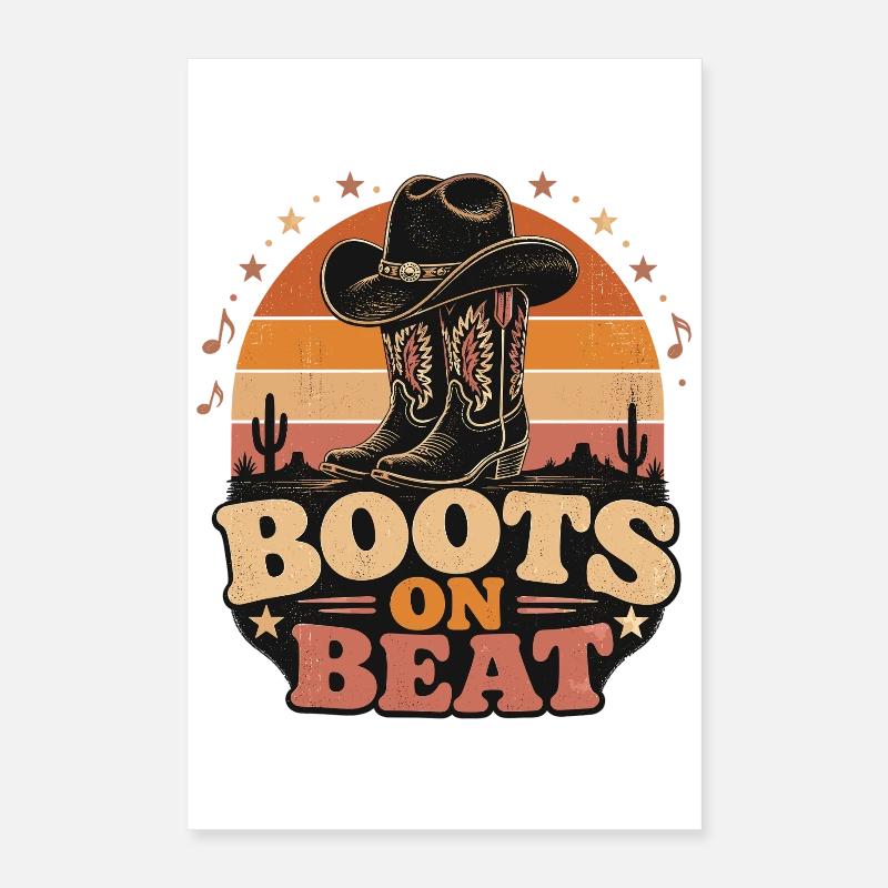 Bottes sur Beat Poster 40 x 60 cm