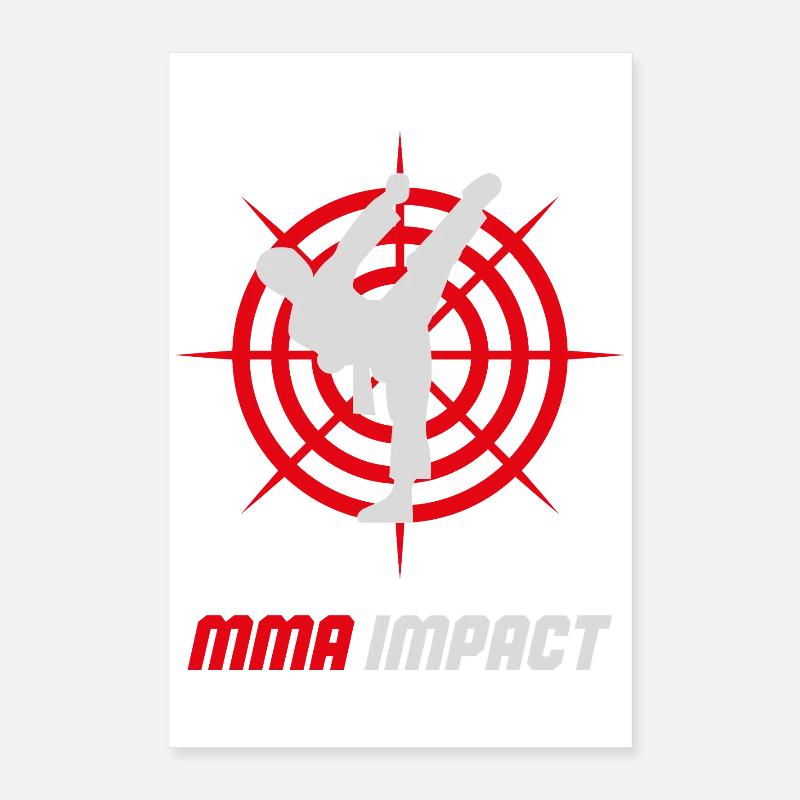 Emblème d’impact de combat MMA Poster 40 x 60 cm
