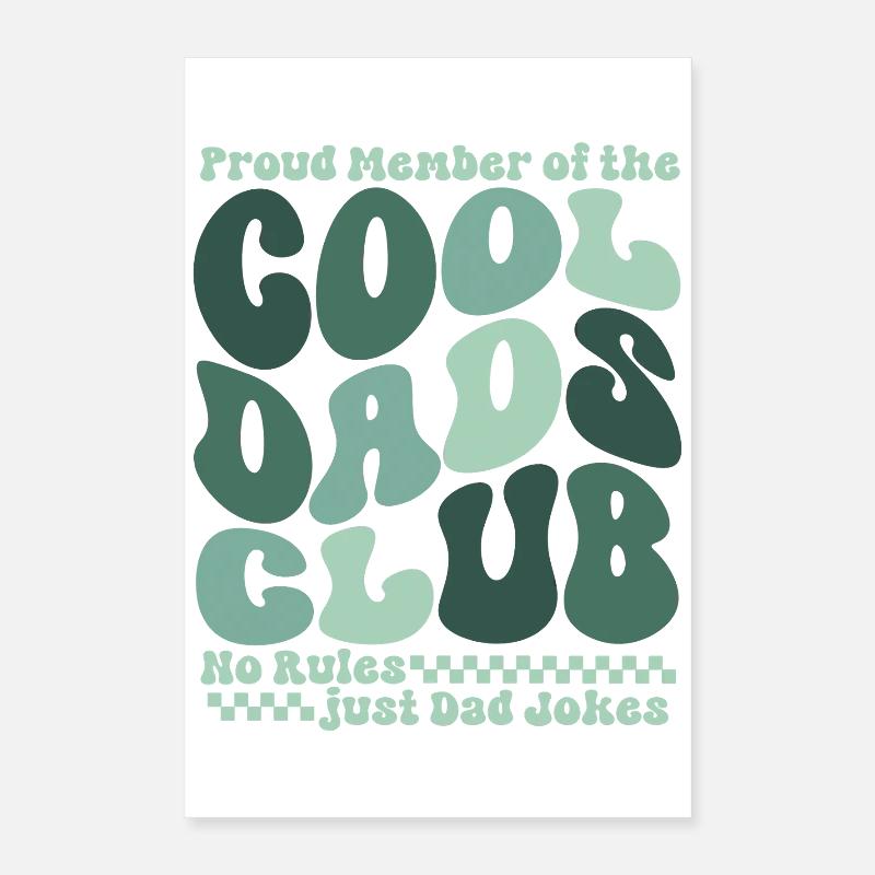Cool Dads Club - Papa Vatertag Geschenk Poster 40x60 cm