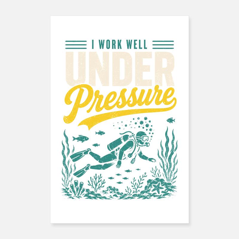 Chemise de plongeur sous pression Poster 40 x 60 cm