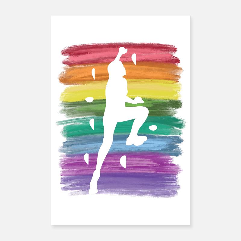 Boulderer Boulder Bouldering Poster 16" x 24" (40x60 cm)