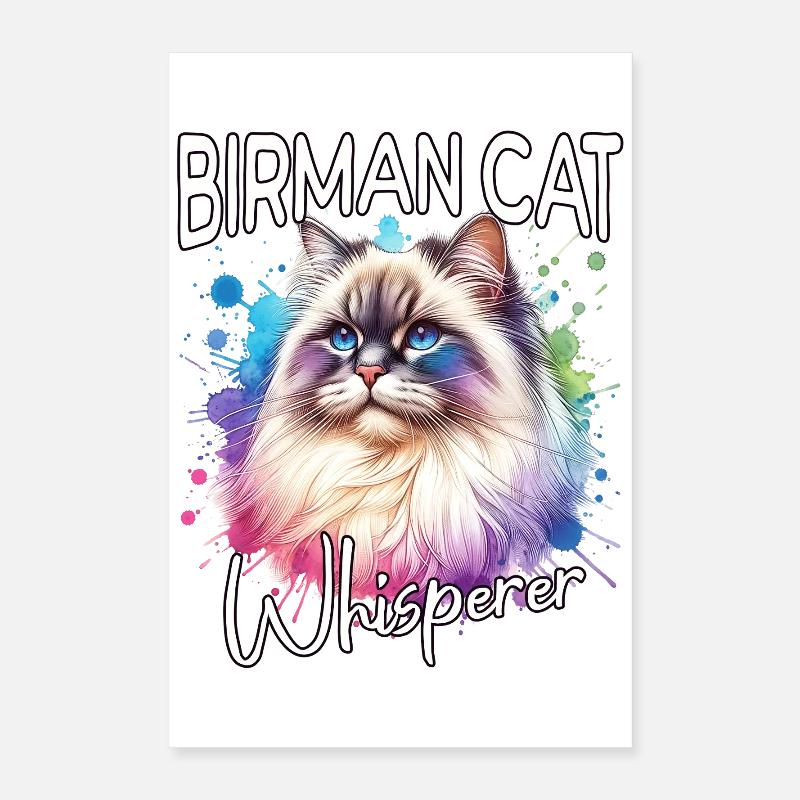 Le Murmureur de chats Birman Poster 40 x 60 cm