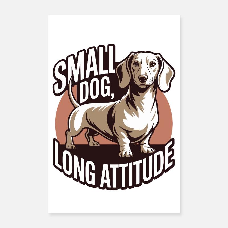 Attitude teckel Poster 40 x 60 cm