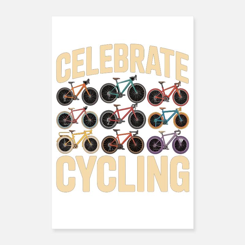 Célébrez le Cyclisme Rétro Poster 40 x 60 cm