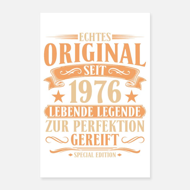 Original seit 1976 – 50. Geburtstag Retro  Poster 40x60 cm