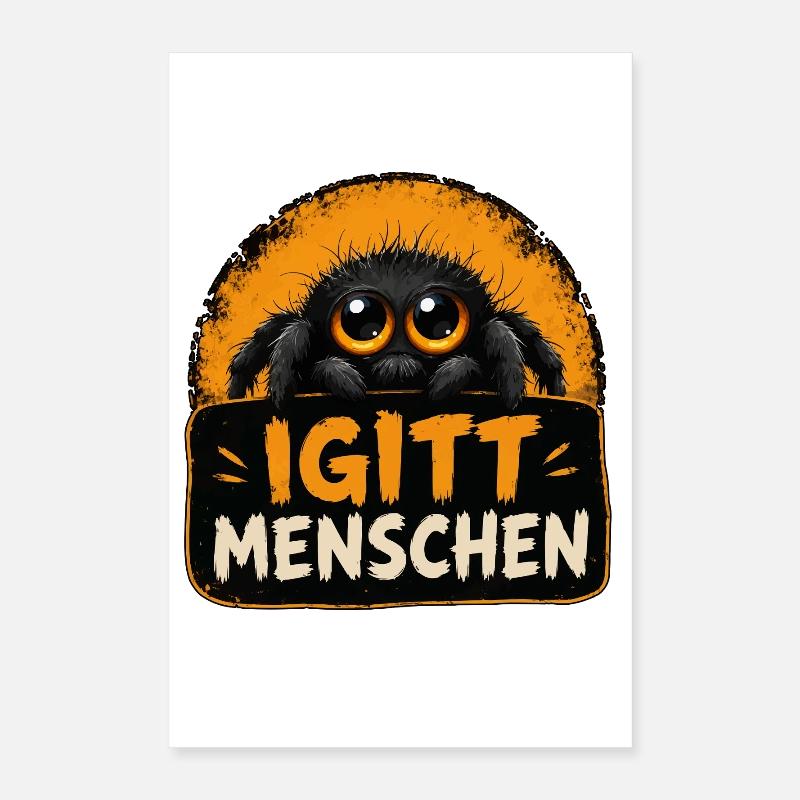 Witzige Igitt ! Menschen Spinne Poster 40x60 cm