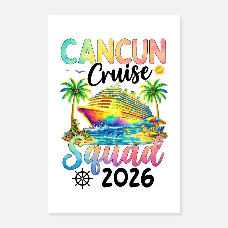 Équipe de croisière de Cancún 2026 Poster 40 x 60 cm