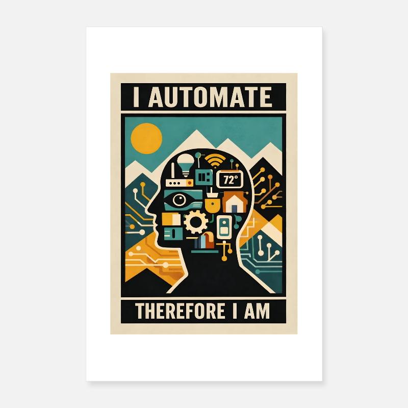 I automate | Smart Home Technology Poster 16" x 24" (40x60 cm)