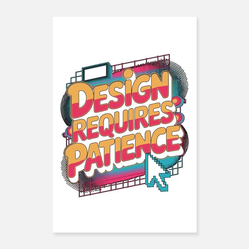 Graphic Designer Design Requires Visual Artist Poster 40x60 cm