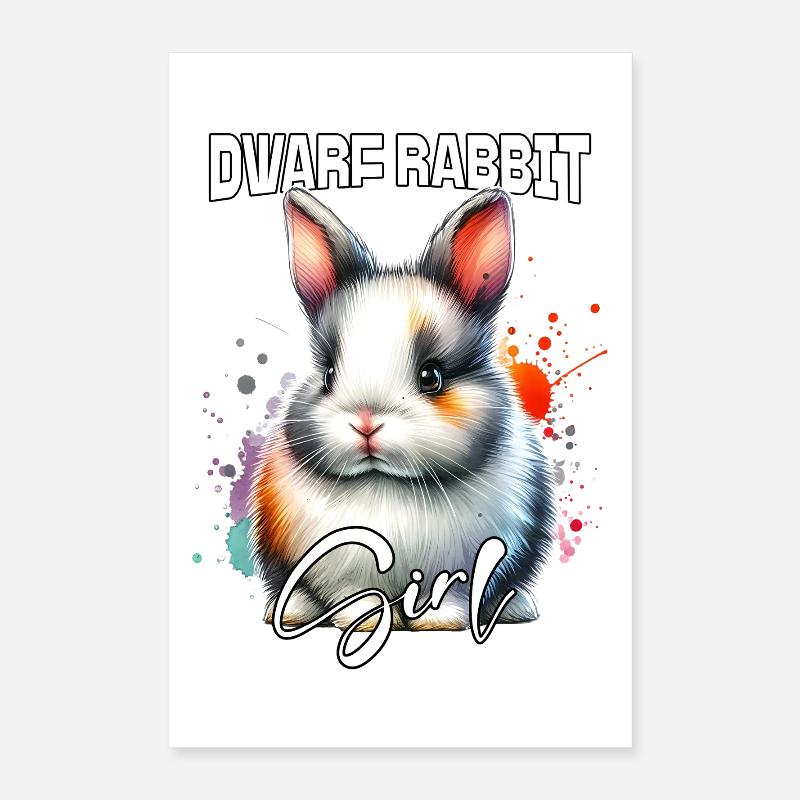 Dwarf Rabbit Girl Dwarf Rabbit Poster 16" x 24" (40x60 cm)