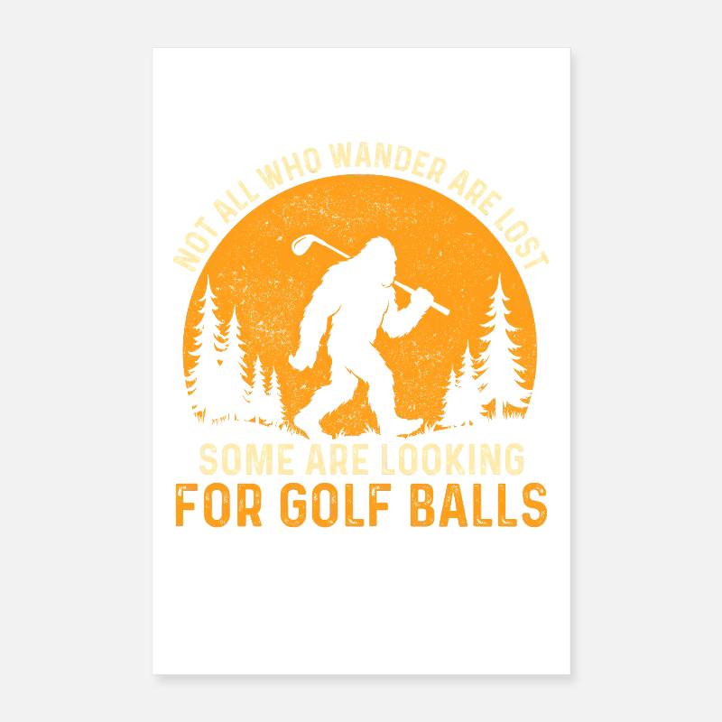 Looking For Golf Balls Funny Golfer Humor Poster 16" x 24" (40x60 cm)