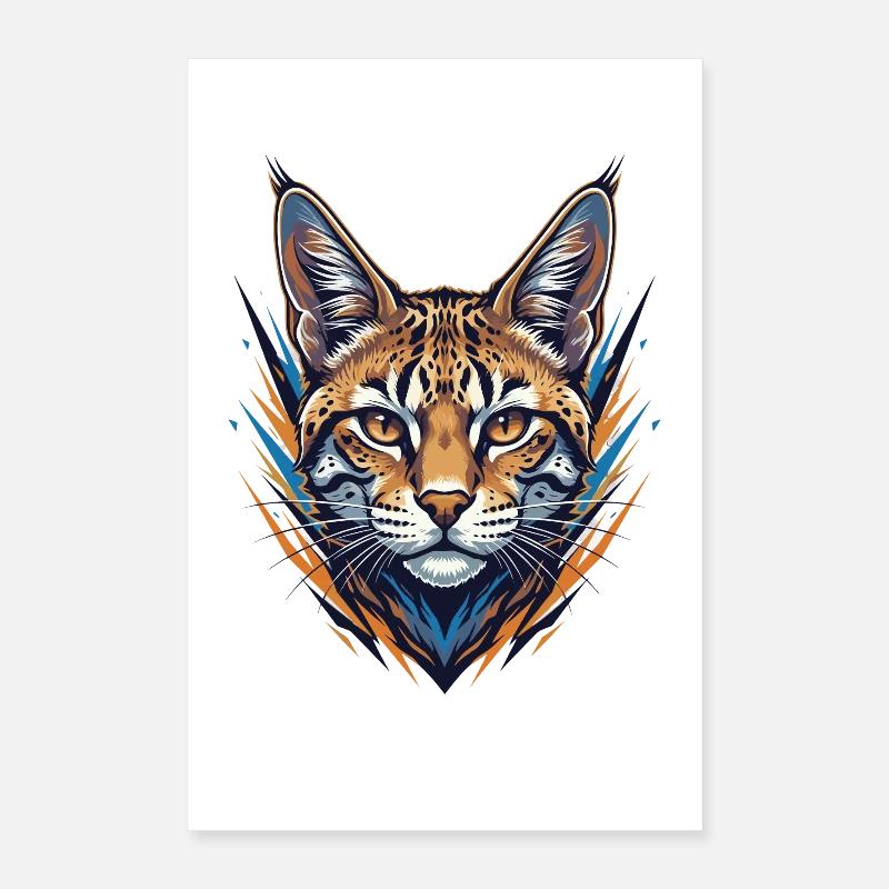 Wildcat dans le style néon Poster 40 x 60 cm
