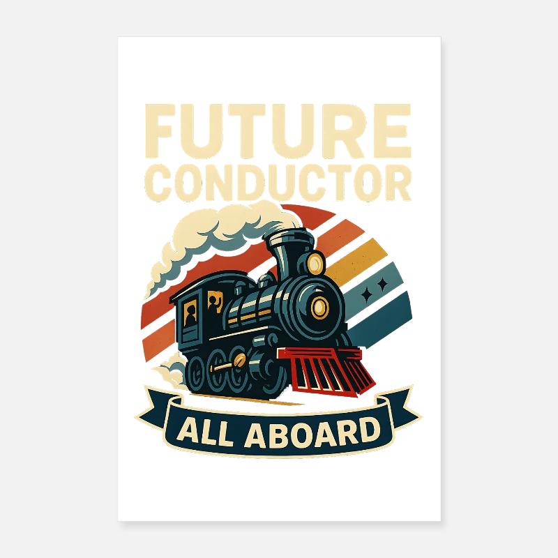 Future Conductor Train Poster 16" x 24" (40x60 cm)