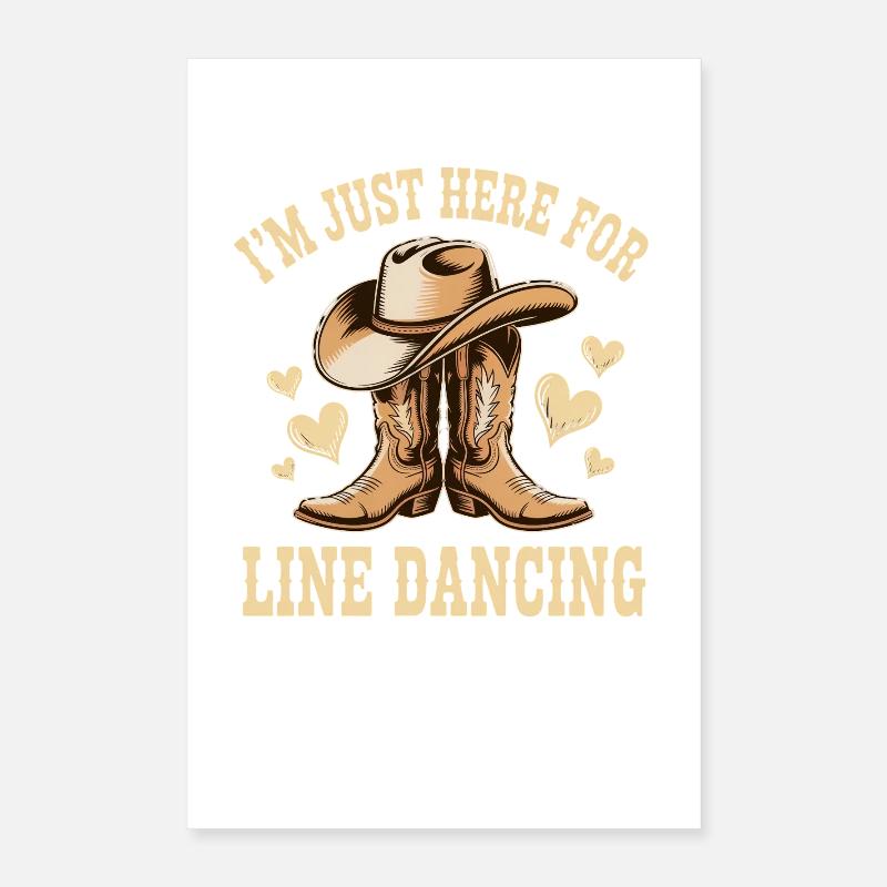 Line Dancer Line Dance Line Dancing Gift Poster 16" x 24" (40x60 cm)