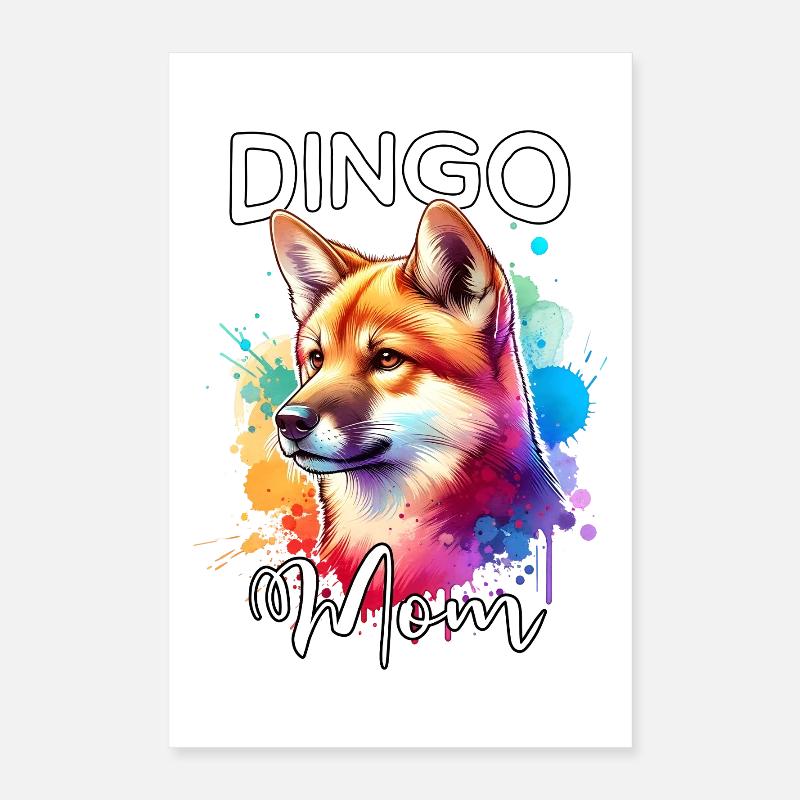 Maman du chien sauvage australien Poster 40 x 60 cm