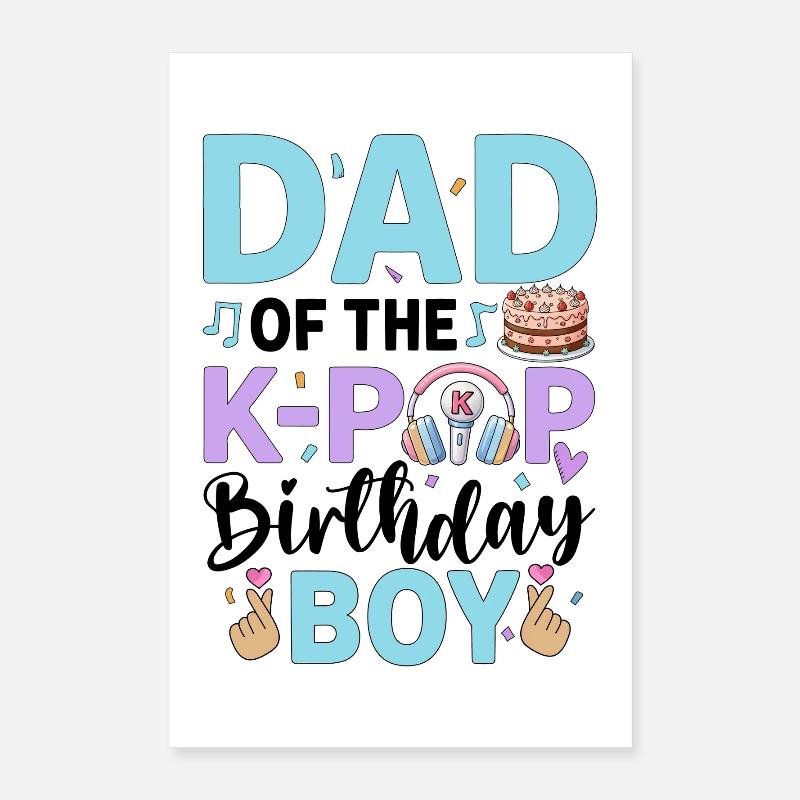 Papa du garçon anniversaire de la K-Pop Poster 40 x 60 cm