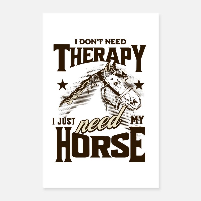 Pferdetherapie-Humor Poster 40x60 cm