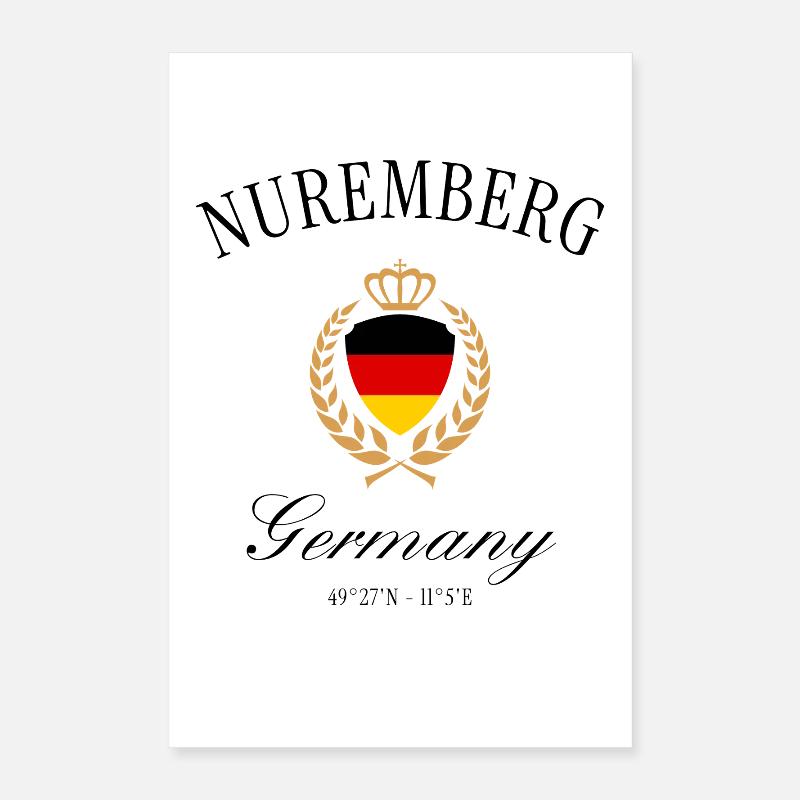 Nürnberg Wappen Krone – Franken Reise Souvenir Poster 40x60 cm