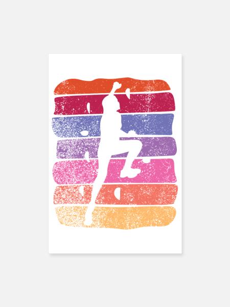Boulderer Boulder Bouldern - Poster 40x60 cm - Weiß