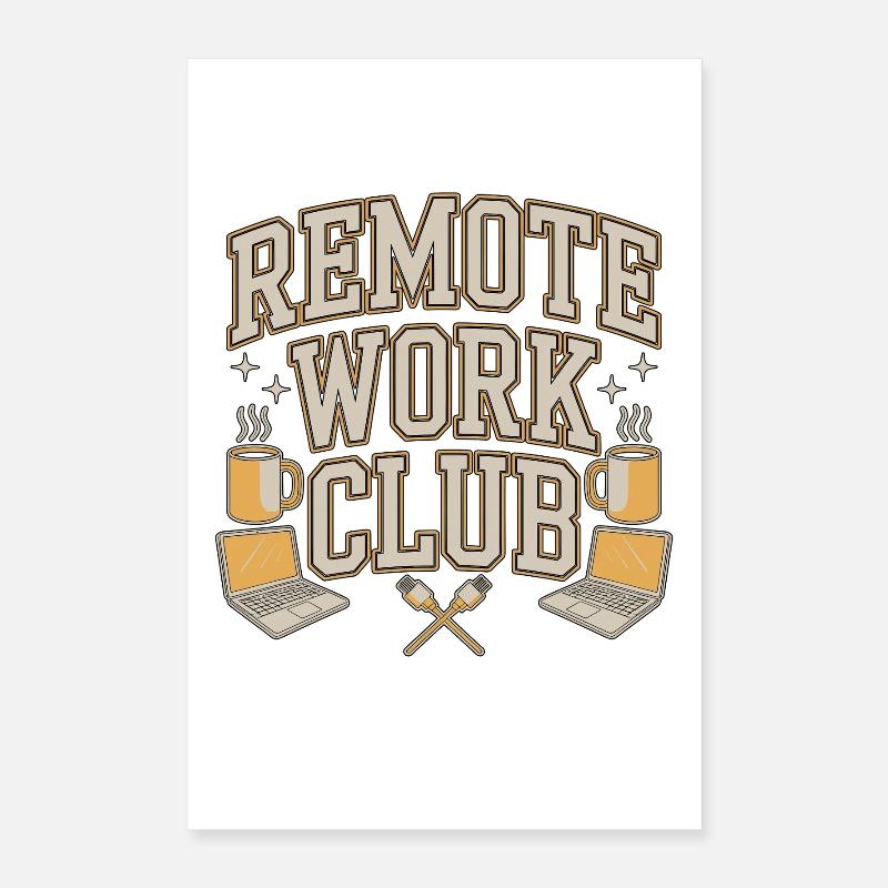 Remote Work Club Web Developer Remote Developer Poster 40x60 cm