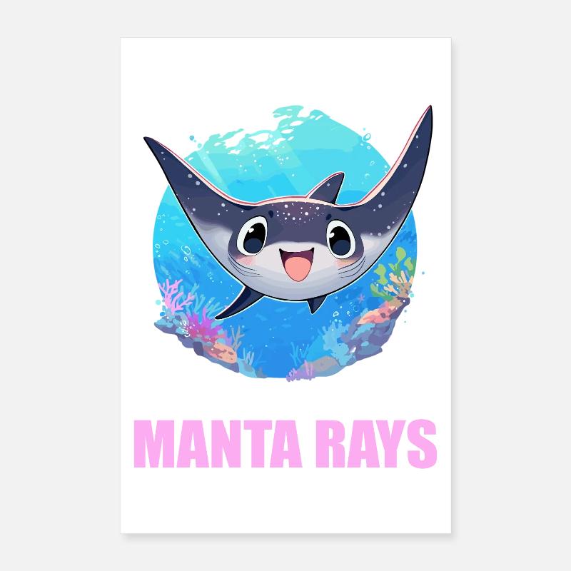 Rochen Mantarochen Poster 40x60 cm