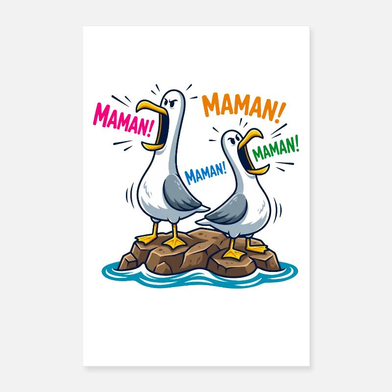 Mama Möwen: Humor zum Muttertag Poster 40x60 cm