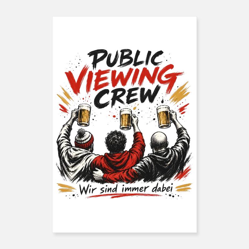 Public Viewing Crew – Bierfreunde Poster 40x60 cm