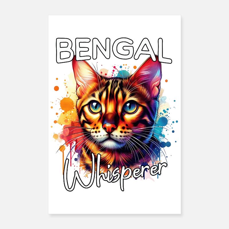 Le Murmureur de chats du Bengale Poster 40 x 60 cm