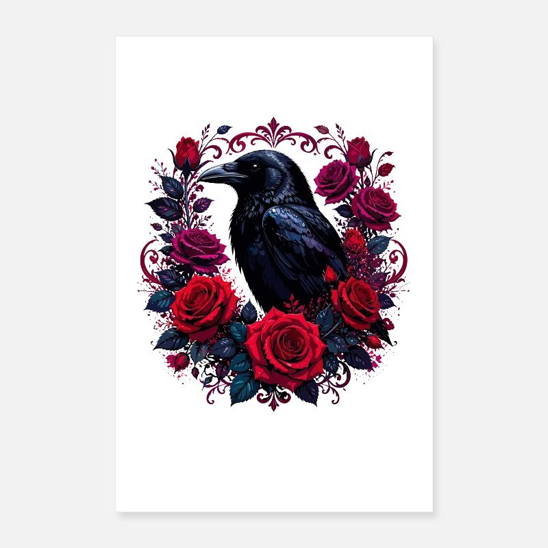 Corbeau dans le Rosaire Poster 40 x 60 cm