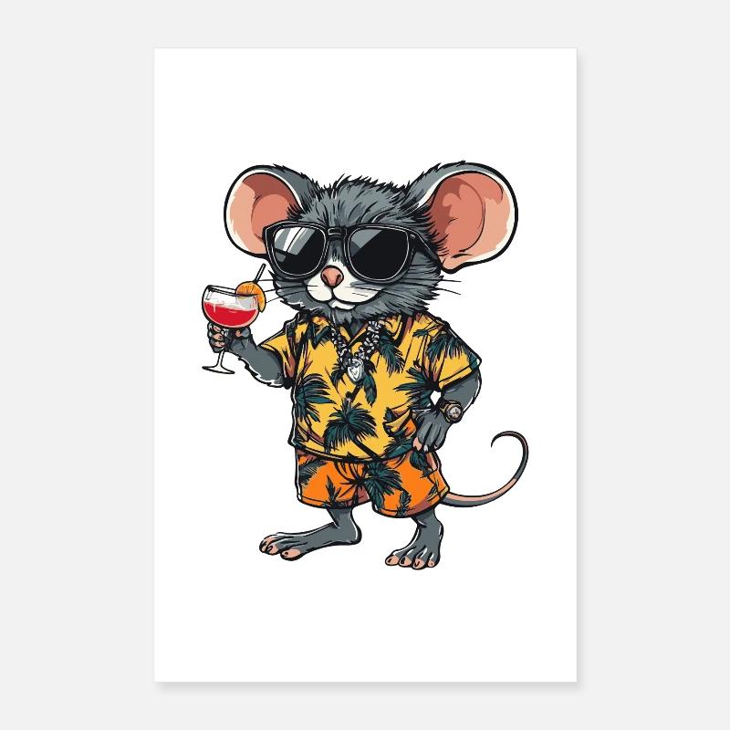 Mouse Comic Summer Poster 16" x 24" (40x60 cm)