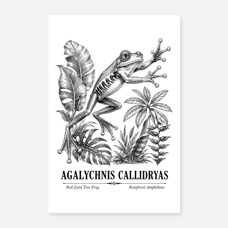 Rotäugige Laubfrosch-Regenwald Poster 40x60 cm