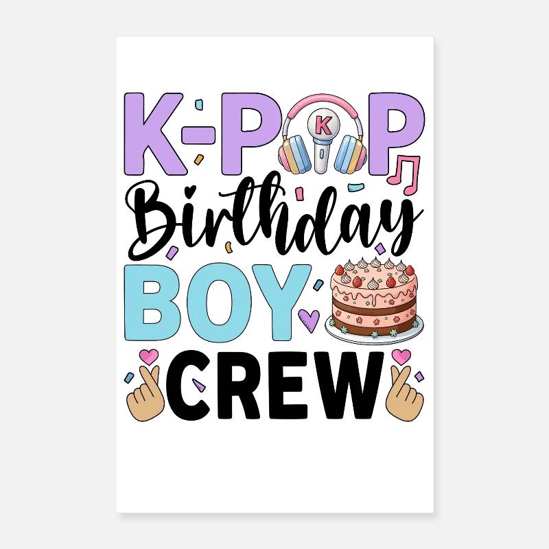 Équipe des Garçons d’anniversaire K-Pop Poster 40 x 60 cm