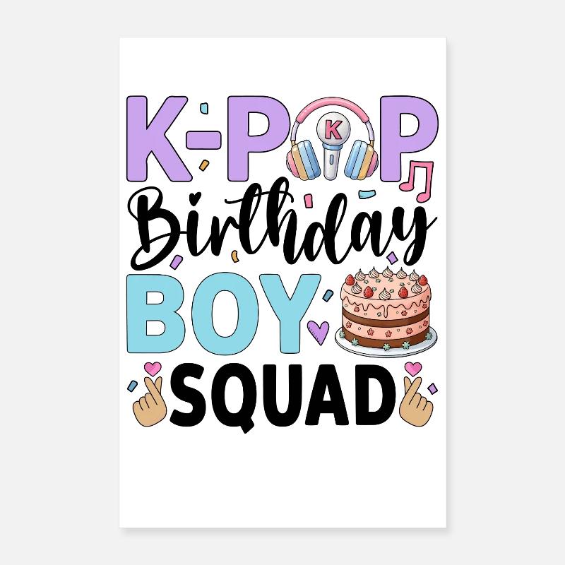 K-Pop Birthday Boy Squad Poster 40x60 cm