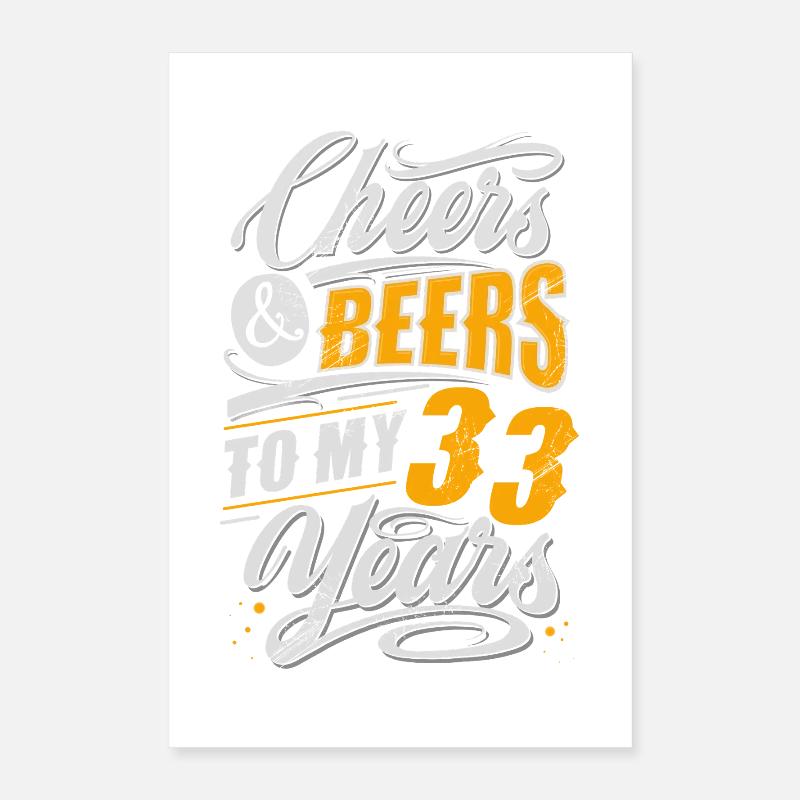 33e anniversaire Poster 40 x 60 cm