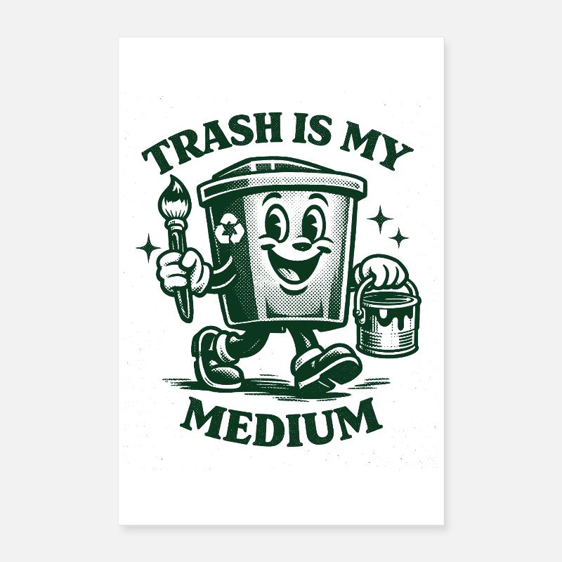 Les déchets sont mon médium | Recyclage de l’art Poster 40 x 60 cm