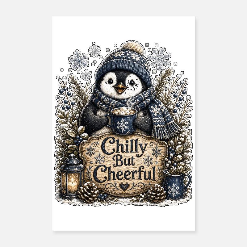 Chilly But Cheerful Poster 40x60 cm