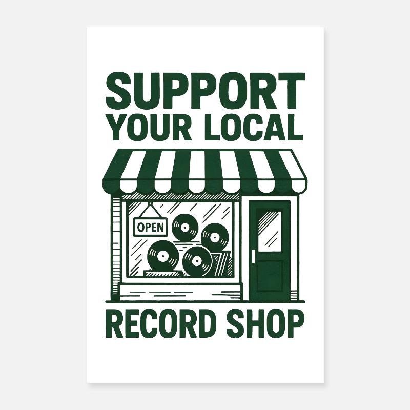 Support Your Record Store | Vinyl Poster 16" x 24" (40x60 cm)