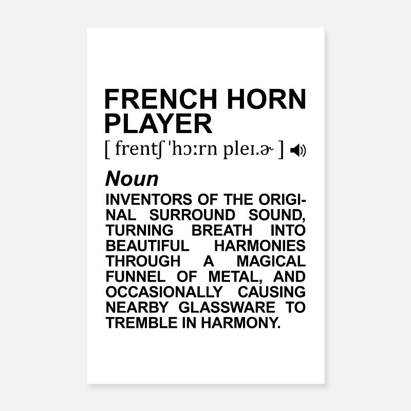 Signification du corniste français Poster 40 x 60 cm