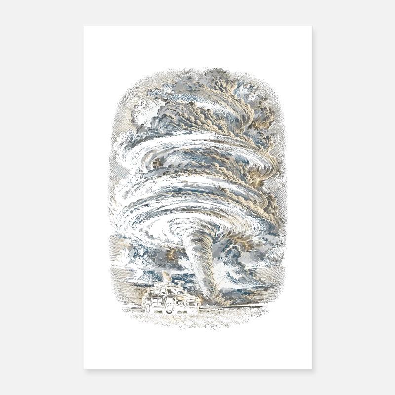 Météorologue chasseur de tempêtes Poster 40 x 60 cm