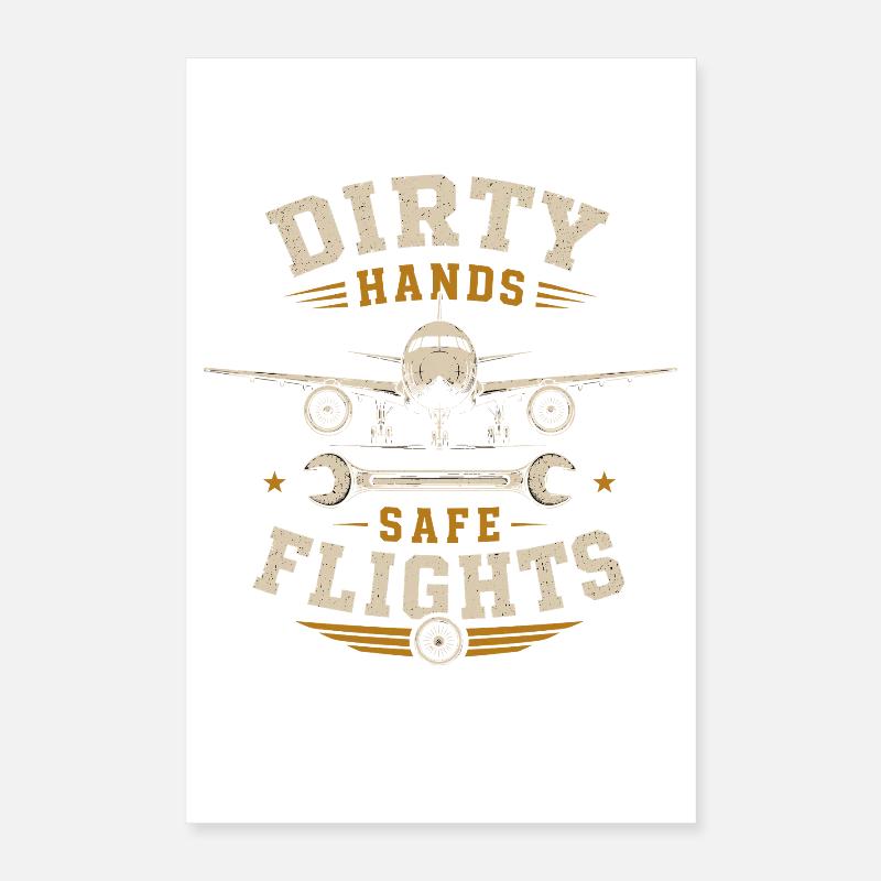 Aircraft Engineer Technology and Maintenance Poster 16" x 24" (40x60 cm)