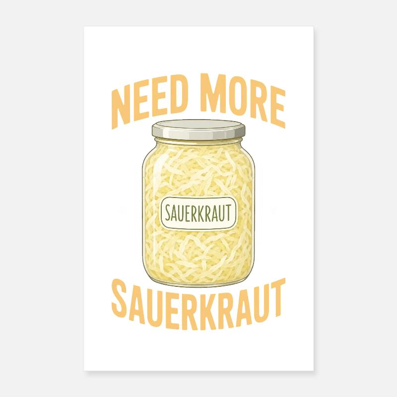 Sauerkraut Gerichte Sauerkohl Geschenk Poster 40x60 cm