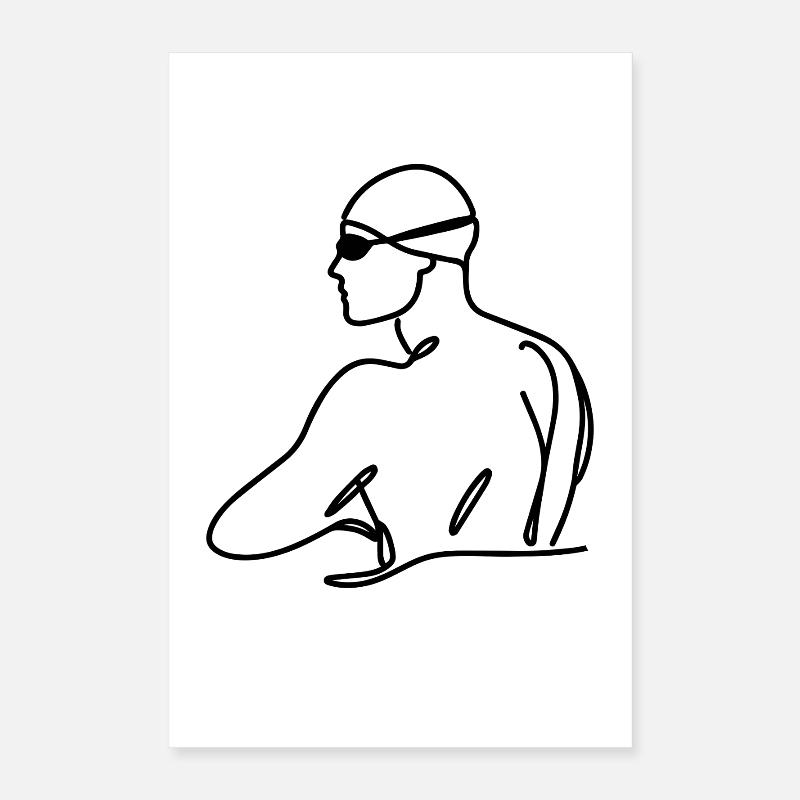 Graphisme de flotteur Poster 40 x 60 cm