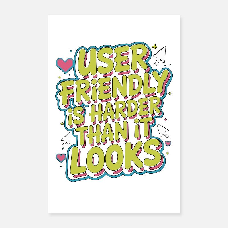 Un designer UX/UI convivial est plus difficile pour la conception d’applications Poster 40 x 60 cm