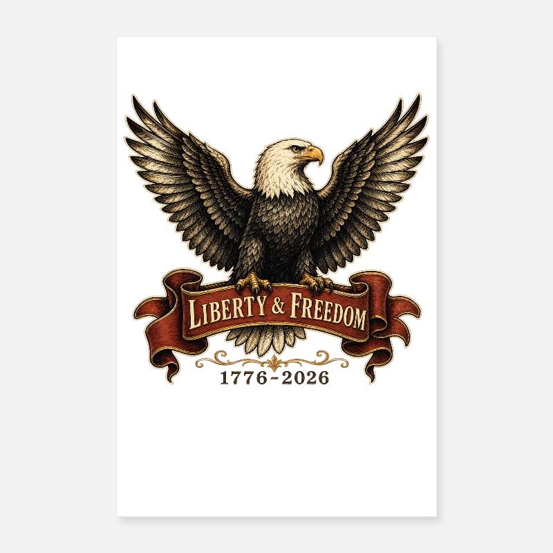 Bannière Aigle de la Liberté 1776-2028 Poster 40 x 60 cm