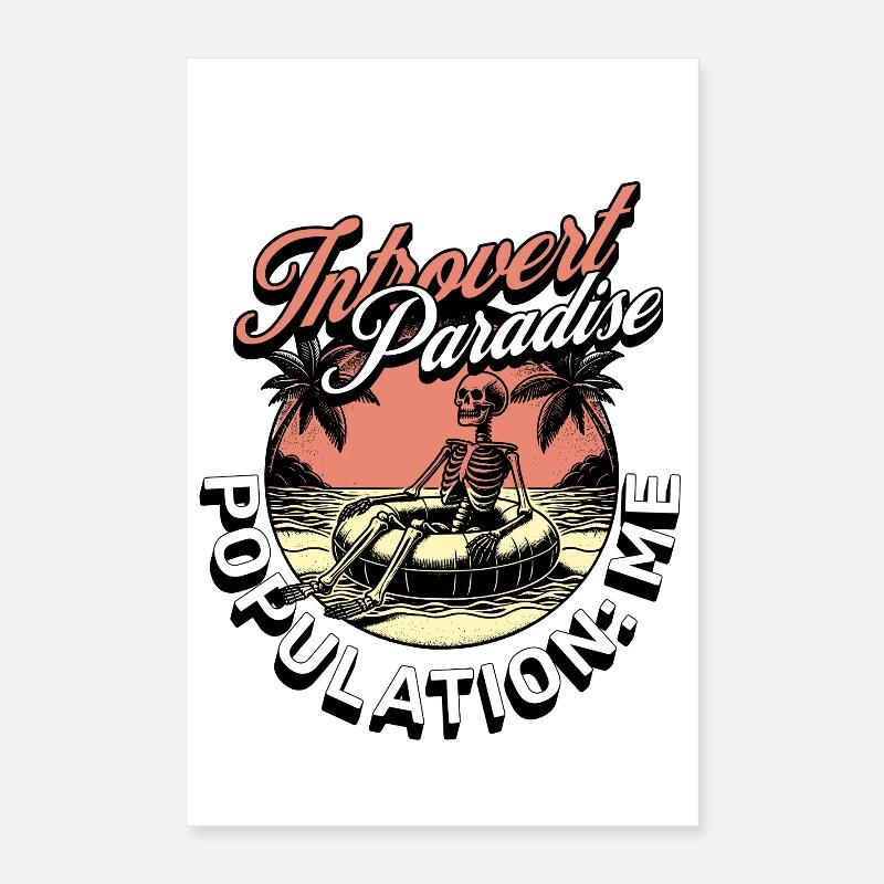 Paradis des introvertis Poster 40 x 60 cm
