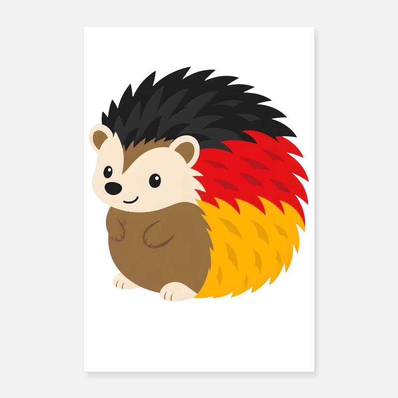 Regenbogen-Igel Design Poster 40x60 cm